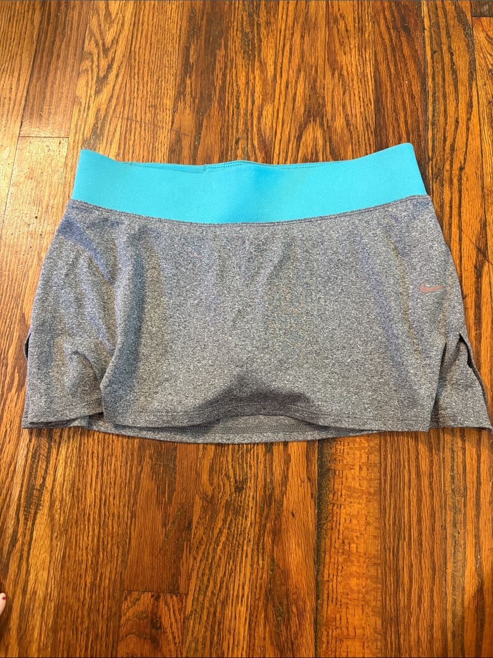 🎉Nike Gray Athletic Skort with Teal Waistband